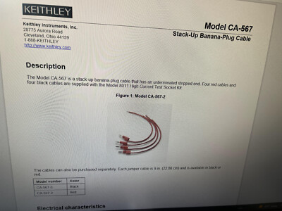 7ab  Keithley CA-567-2   banana-plug cable t