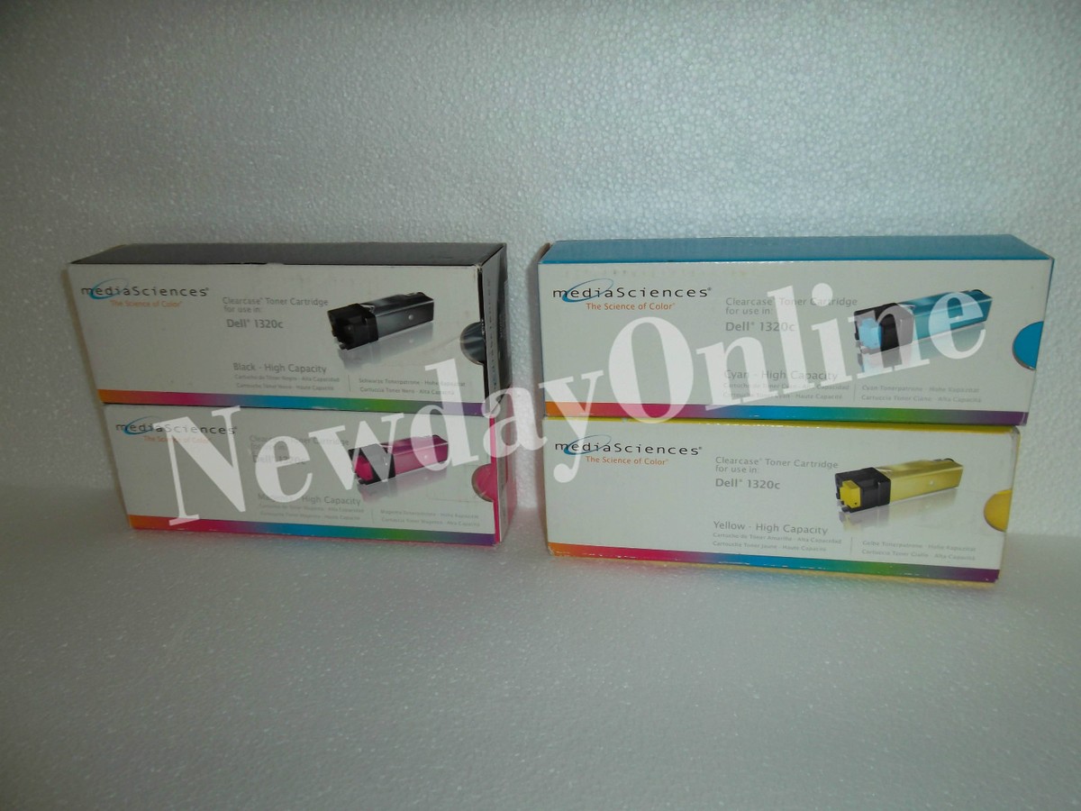 LOT-4 Media Sciences Toner Cartridge Dell 1320c 1320 40066 40067