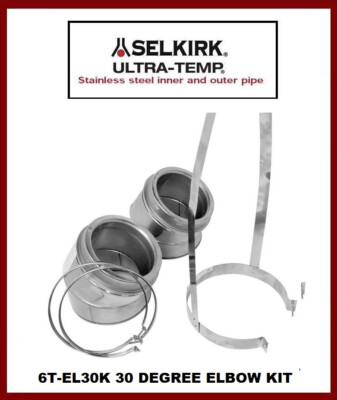 SELKIRK 6'' Ultra-Temp Vent Pipe- 30 Degree Elbow Kit  #6T-EL30K NEW!
