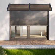 Vordach &rsquo;Mellerud&rsquo; Polycarbonat 300 x 100 cm Schwarz/Braun