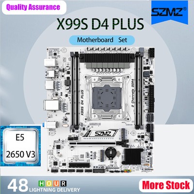 SZMZ X99 Motherboard Set With Xeon E5 2650 V3 CPU Support DDR4 NVMe/NGFF M.2