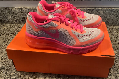 Nike Air Max 2014 (GS) Pure Platinum/Bright Mango Girls Running Shoes 631331-003