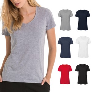 B C Collection Women S Triblend V Neck T Shirt Tw058 Ladies Plain Loose Tee Ebay