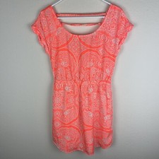 American Eagle Neon Orange Short A- Line Dress Petite Small Bohemian