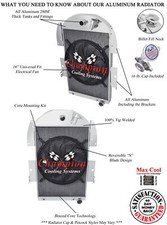 Jr 4 Row Radiator Chevy Config16 Fan For 1934-1936 Chevrolet Pickup V8 Conv