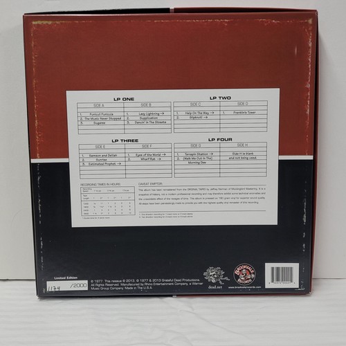Grateful Dead Dick’s Picks Vol 3 5/22/1977 Pembroke Pines, FL 4LP Box Set NM - Picture 12 of 13
