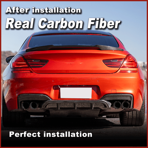 Carbon Frontspoiler Frontlippe Heckdiffusor Bodylit Passt für BMW F06 F12 F13 M6 - Picture 8 of 14