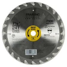 (10) Disston MM 694374 7-1/4" 24T Framing Combination & Rip Circular Saw Blades 