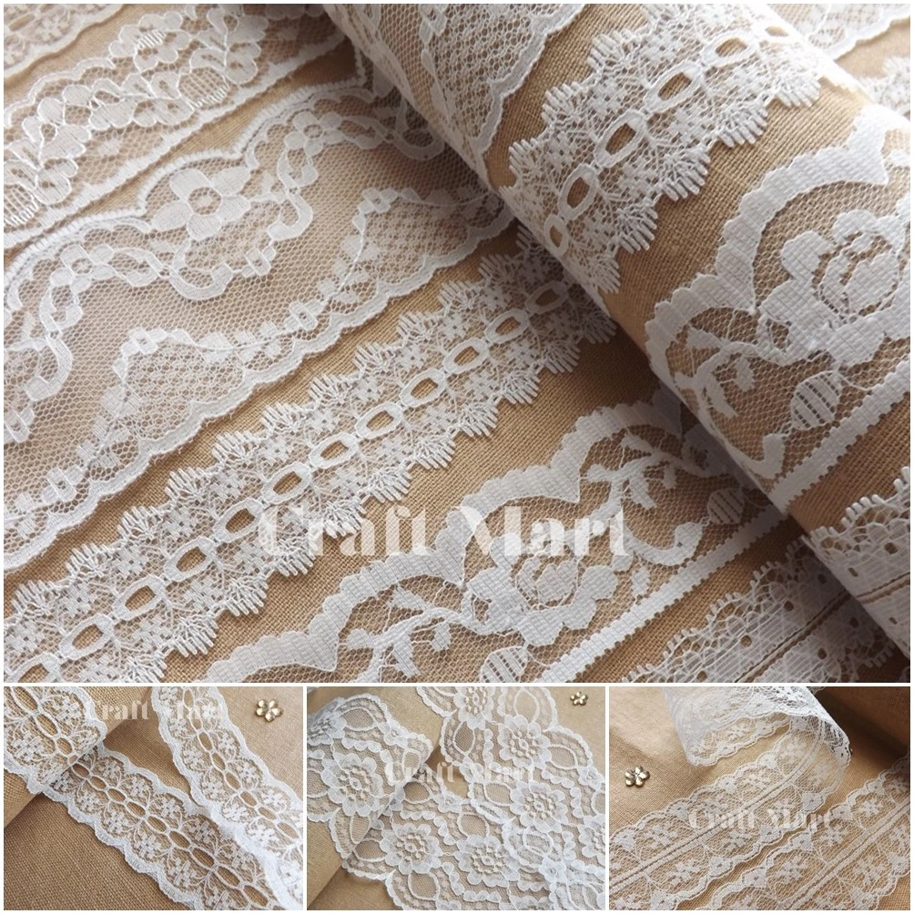 VINTAGE antique Ivory LACE trim RIBBON WEDDING sewing Bridal