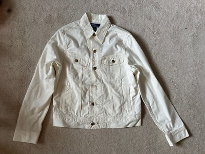 POLO RALPH LAUREN WEISSE DENIM TRUCKER JACKE GRÖSSEN S & L NEU UVP 215£