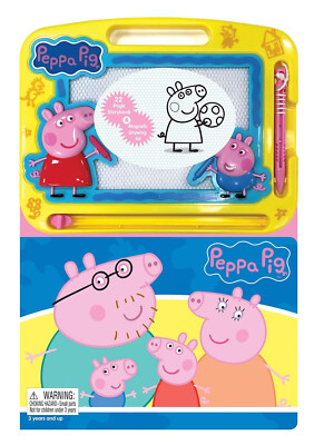 Peppa Pig Read & Doodle Learning resources kids, magnetic drawing pad Book Draw