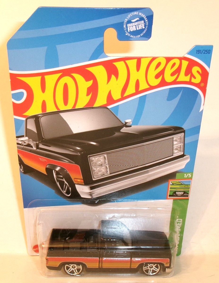 2023 HOT WHEELS 1:64 HW SLAMMED 1/5 BLACK '83 CHEVY SILVERADO 191