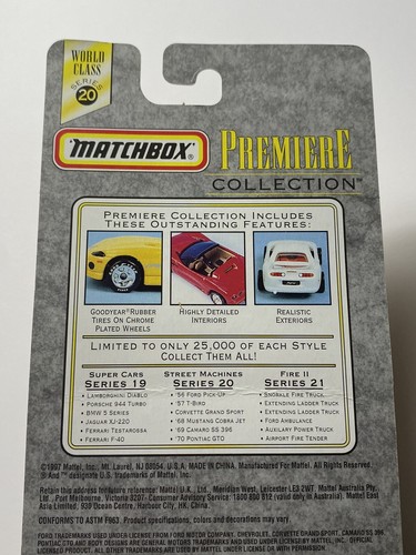 Matchbox Premiere Street Machines Collection '70 Pontiac GTO Car 1997 - Picture 8 of 12