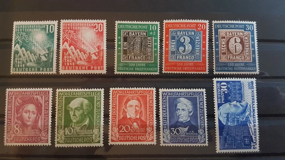 BRD Jahrgang ** postfrisch 1949 1950 1951 1952 1953 1954 1955 1956-1959 wählbar - Bild 1 von 1