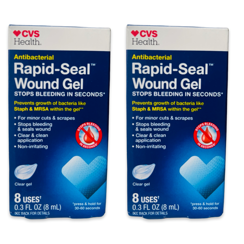2 pack CVS Antibacterial Rapid Seal Wound Gel 8mL each Exp 11/24 NEW