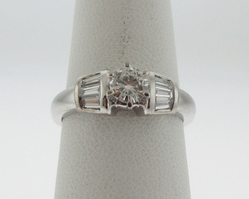 NEW Genuine 0.55cttw Diamonds Solid Platinum Engagement Ring FREE Sizing - Picture 1 of 6