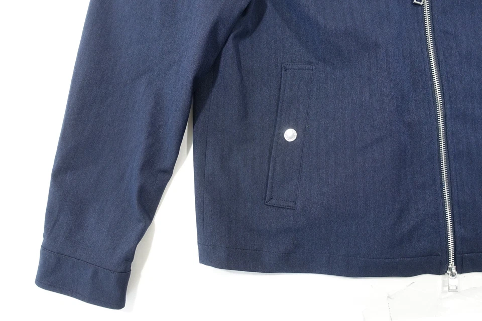 MICHAEL KORS HERRINGBONE NAVY BLUE LARGE DOUBLE LAYER HOODED JACKET MENS NWT NEW - Image 2 of 4