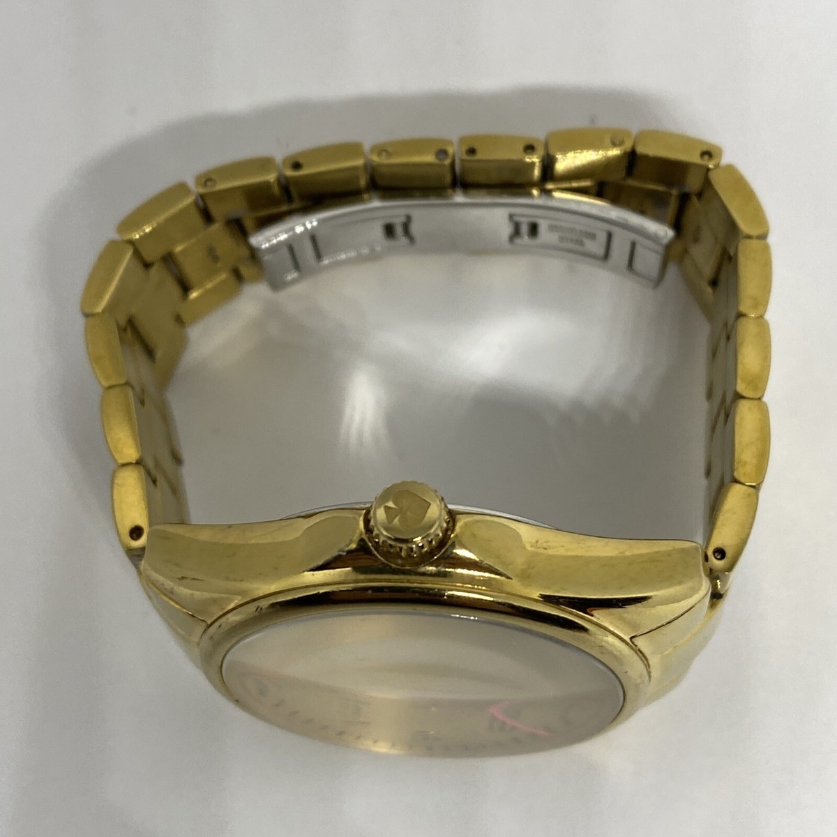 Kate Spade Seaport Grand 0030 Women\'s Gold Analog Dial Quartz Wrist Watch JNA143 Kate Spade Pearl Watch Gold Trim, Black Clock Face W Leather  main image 2
