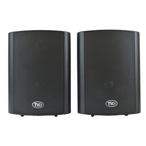 TIC PAT5-B 5" Indoor/Outdoor Weather-Resistant 2-Way Patio Speakers (PAIR) Black - Afbeelding 1 van 4