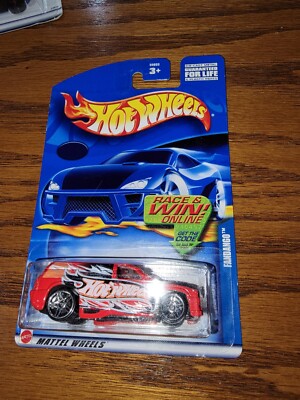 2002 Hot Wheels Fandango Red w/Chrome Pr5 Spoke Wheels Race& Win Card