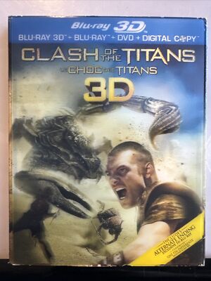 Clash of the Titans ( 3D/ Blu-ray/ Digital/ 3D Slipcover) Rare OOP No DVD