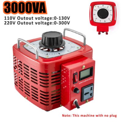 110/220V 3000VA 23A/10A Electric Variable AC Voltage Regulator Metered ...