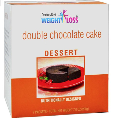 Keto chocolate: Doctors Best Double Chocolate Diet Cake Mix 7 ct ( 6 carbs)