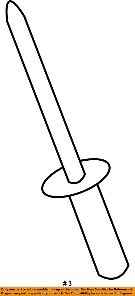 CHRYSLER OEM 95-23 3500 Cab Exterior Trim-Mud Guard Rivet 6035201 - Image 2 of 2