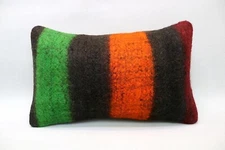 Kilim Pillow, 12x20 in, Decorative Ethnic Pillow, Turkish Pillow, Accent Pillow