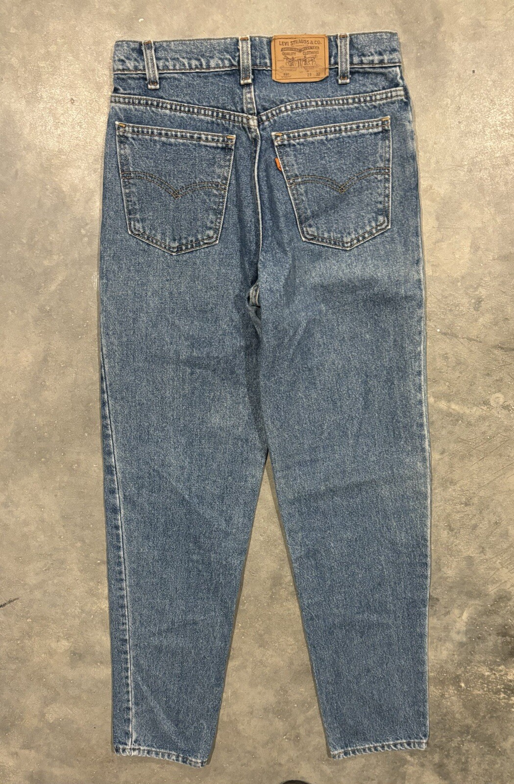 Vintage Levis 550 Jeans Mens 28x32 Student Fit Relaxed Tapered 90s Orange Tab thumbnail 2