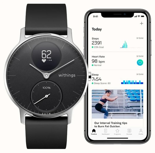 Withings Steel HR 40mm Black Silicone Strap – Classic Design - UK - Picture 10 of 14