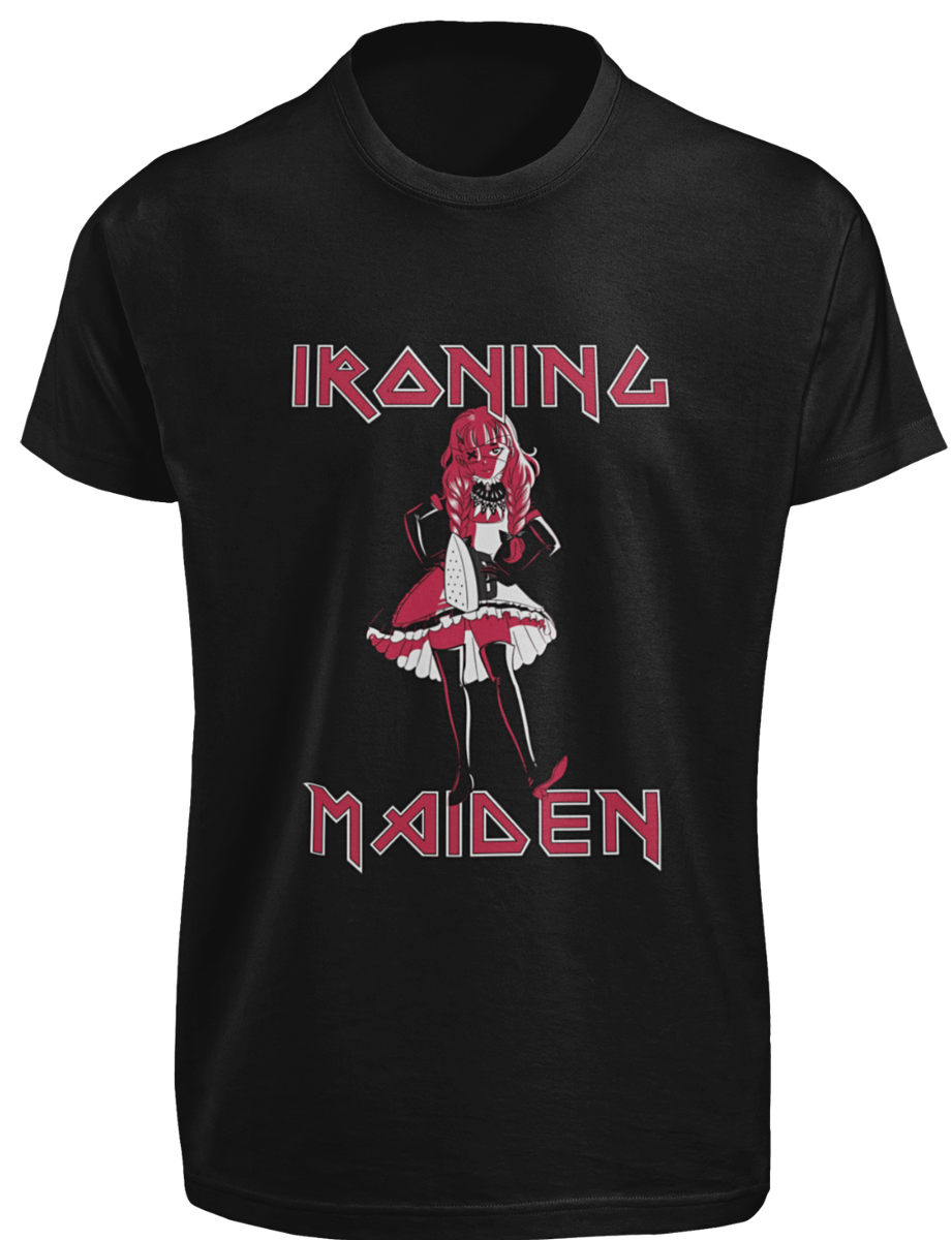 Ironing Maiden Funny Parody T-shirt S-4XL Heavy Metal Band Vintage