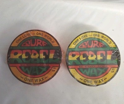 Vintage Wax Research Surf Rebel Rasta Surf Wax Lot of 2 Bars