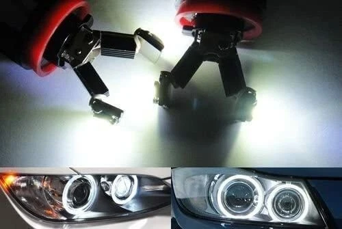 2x Para BMW E82 E90 E92 M3 E60 E63 E70 X5 E71 X6 LED Ojo de Ángel Halo Luz H8 Bombilla Foto 4 de 4