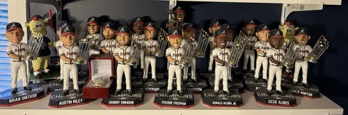 Atlanta Braves 2021 World Series Complete FOCO Bobbleheads Set