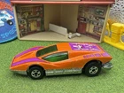 1974 Hot Wheels Large Charge Orange Purple Flying Colors #4 Hong Kong Nice Cond.