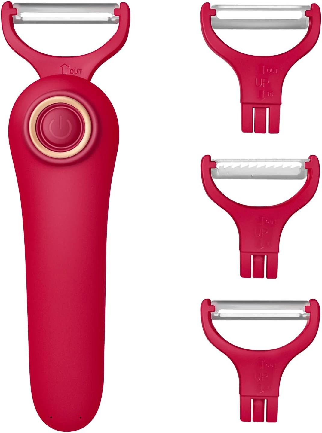 3-in-1 Electric Peeler | Auto Blade for Fruits/Vegetables | 3 Interchangeable Bl