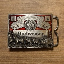 Vintage 70s Budweiser Clydesdale Belt Buckle Markatron T-169 Anheuser Busch