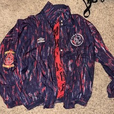 AJAX 1991/92 TRAINING JACKET  L  ORIGINAL VINTAGE UMBRO FOOTBALL SHIRT