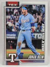 2026 Topps Series 1 Jonah Heim #78 “Walk This Way” Image Variation SSP Rangers 