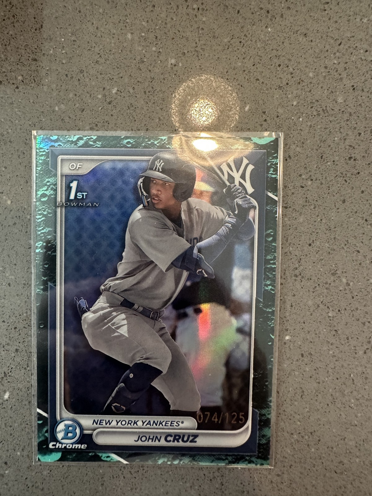 2024 Bowman - Chrome Prospects John Cruz #BCP-77 Aqua Lunar Refractor /125 (RC)