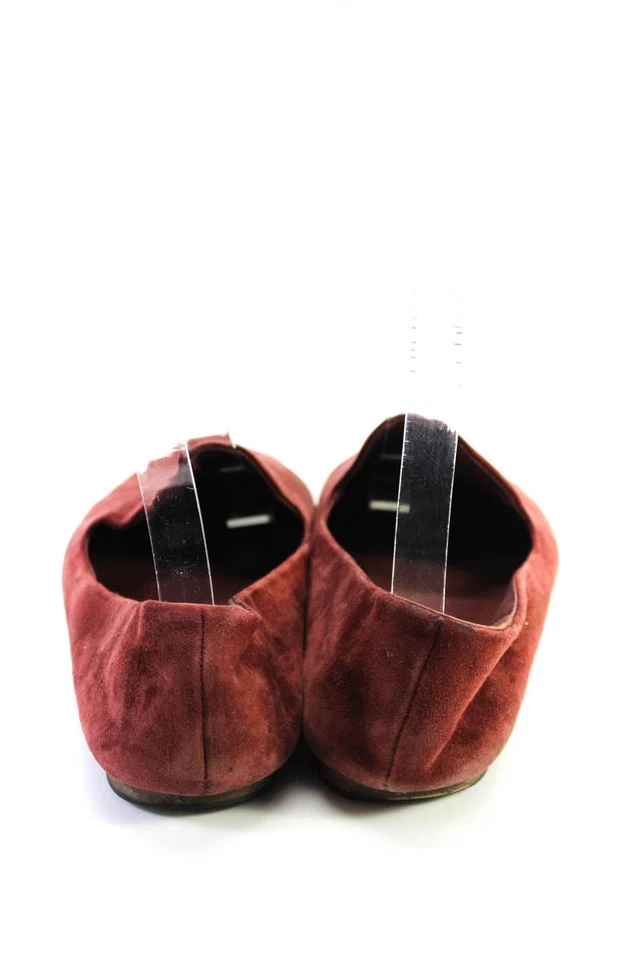 Mocasines Vince para mujer de gamuza con punta de almendra tacón plano sin cordones rojo oscuro talla 9,5 M Foto 3 de 4