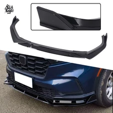 For Honda CR-V CRV 2023-2025 Gloss Black Front Bumper Lip Lower Splitter Stage 3