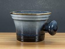 Ceramic Pottery Muticolor Blue Black Shaving Bowl Mug Cup For Gentlemen
