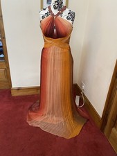 Aftershock London Stunning Silk Pleated Maxi Evening Dress Size XL