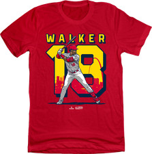 In The Clutch Jordan Walker Youth T-Shirt, St. Louis Baseball, Red
