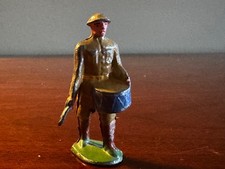 Vintage Early Barclay Drummer Khaki Blue Drum EB1 1920's Dimestore Solider VG 