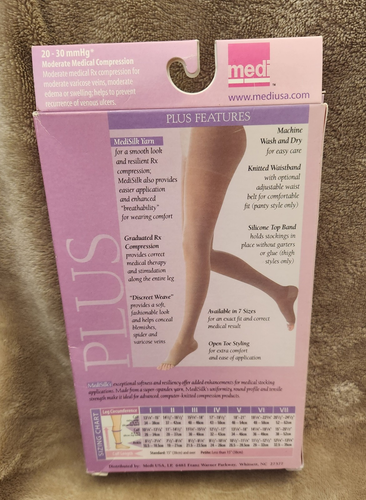 Mediven Plus w/ MediSilk Calf Highs Closed Toe 20-30mmHg Size IV Beige - 19804 - Picture 3 of 4