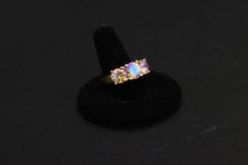 Gold Vermeil  Pink CZ Gems Woman's Ring - Size 7 56749