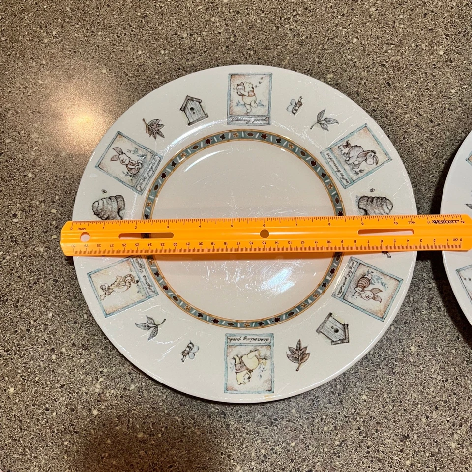 Juego de 2 platos de gres decorativos para decoración de cocina Disney Winnie the Pooh Foto 4 de 4